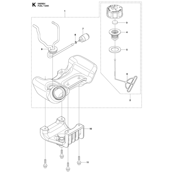 Fuel Tank Assembly for 543RBX