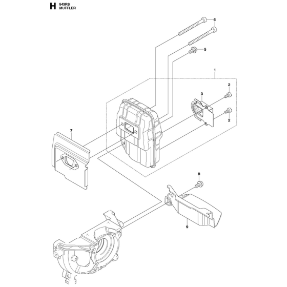 Muffler Assembly for 543RS