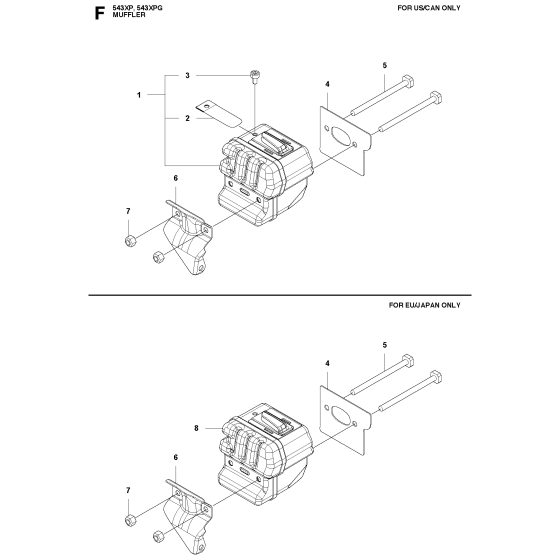 Muffler Assembly for 543XPG