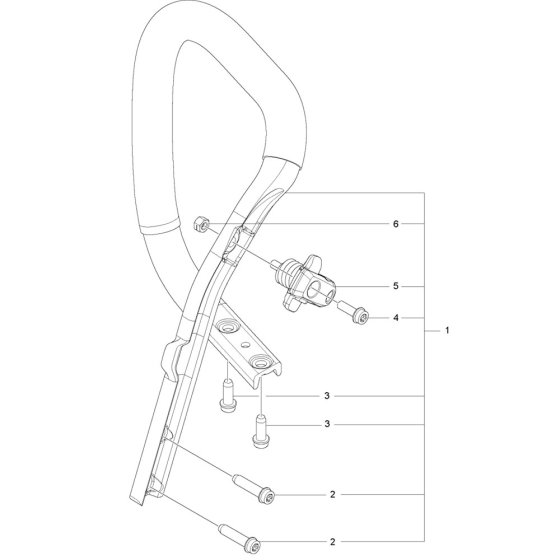 Handle Assembly for Husqvarna 545