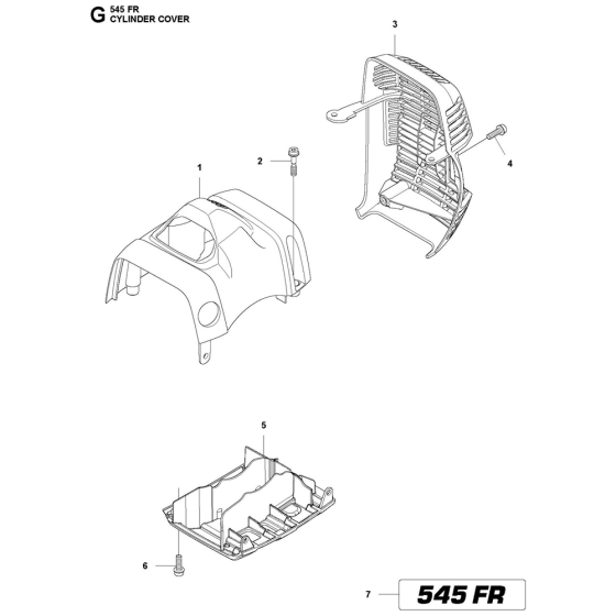 Cylinder Cover for Husqvarna 545FR