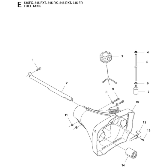Fuel Tank Assembly for 545RX
