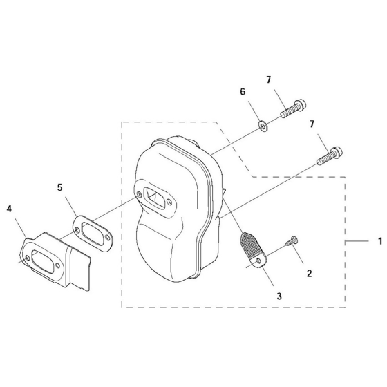 Muffler Assembly for 545FXt
