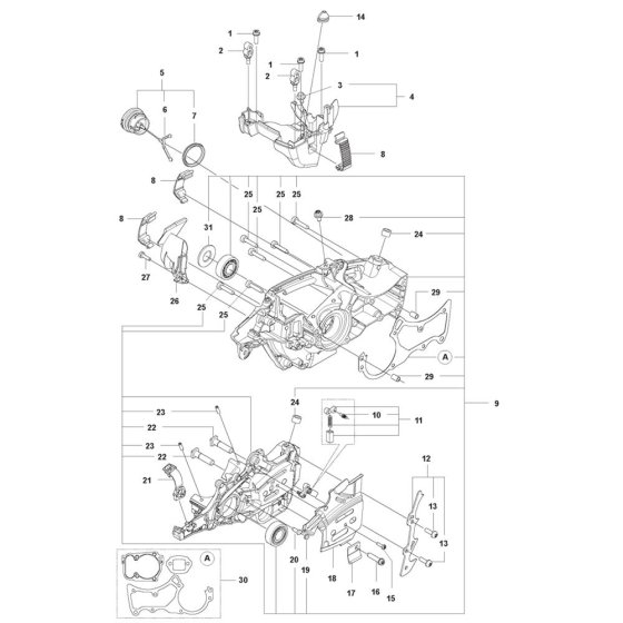 Crankcase Assembly for 550XP Mark II
