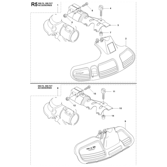 Accessories for Husqvarna 555FXt