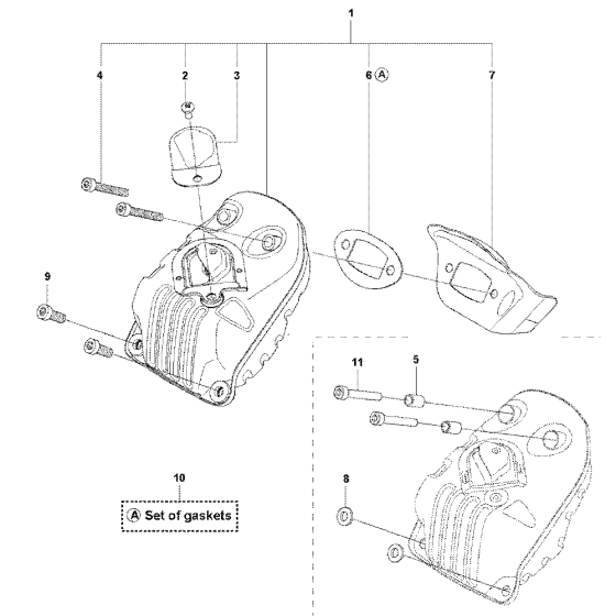 Muffler Assembly for Husqvarna 556