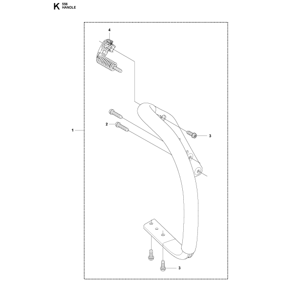 Handle Assembly for Husqvarna 556
