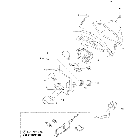 Carburetor & Air Filter for Husqvarna 55