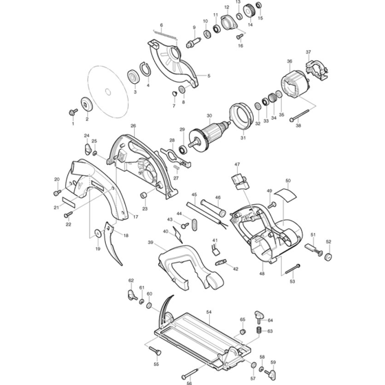 Makita 5604R Circular Saw Assembly