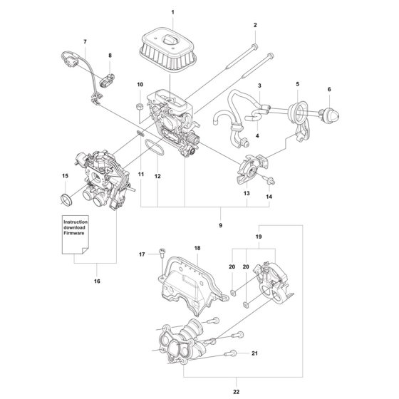 Carburettor & Air Filter Assembly