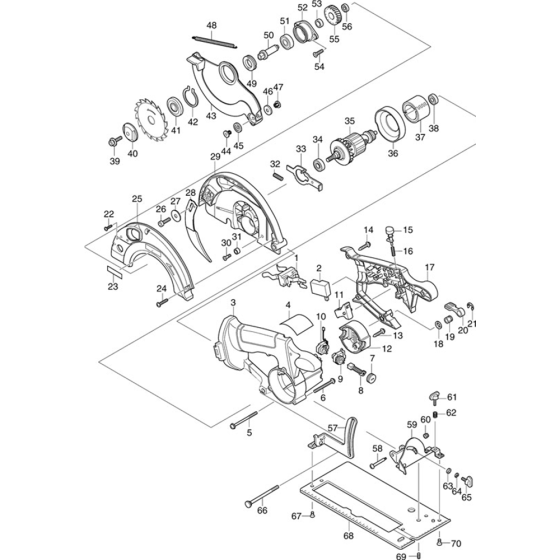 Makita 5621RD Main Assembly