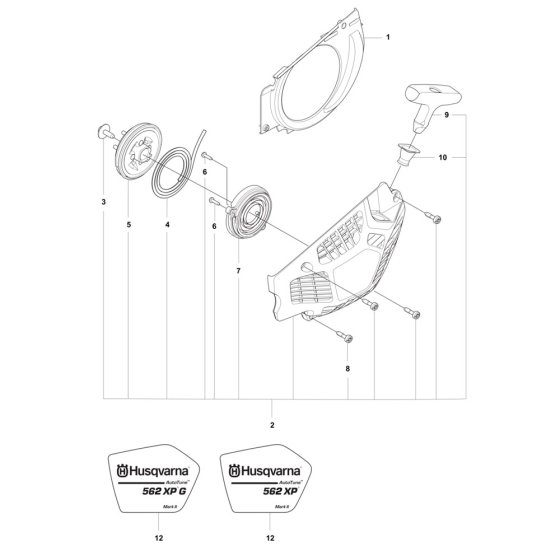 Starter Assembly for Husqvarna 562XP
