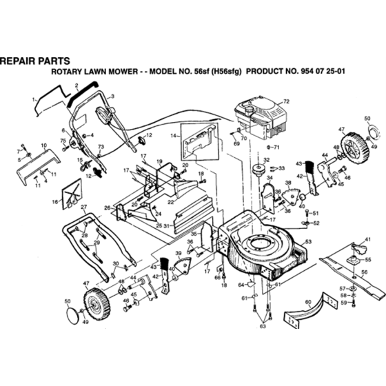 Repair Parts for Husqvarna 56 DHS