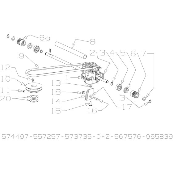 Gearbox Assembly for Masport 575AL