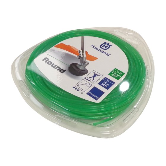 Husqvarna Round Trimmer Line Dia. 2.0mm x 15m, Green (Donut) - 597 66 88 10