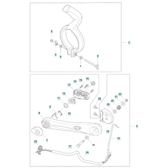 Throttle Control for Husqvarna 580BFS