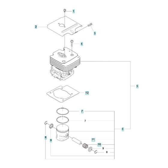 Cylinder Assembly for Husqvarna