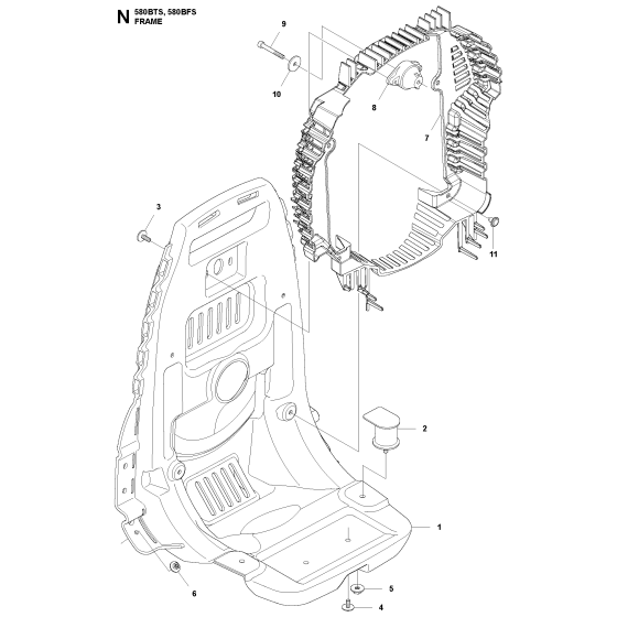Frame Assembly for Husqvarna 580BTS