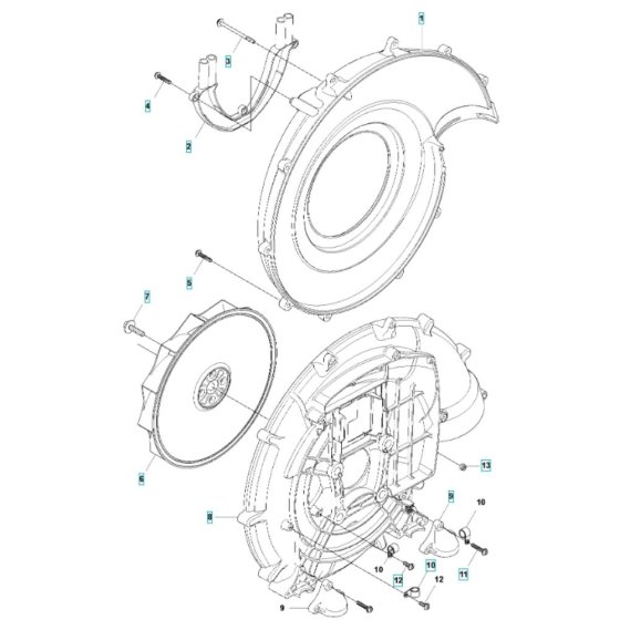 Fan Assembly for Husqvarna 580BTS