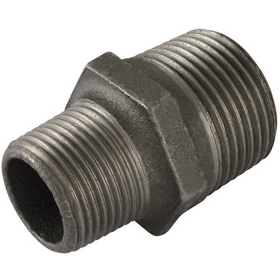 Malleable Iron Reducing Hex Nipple 1.1/4" x 1" M/M BSP