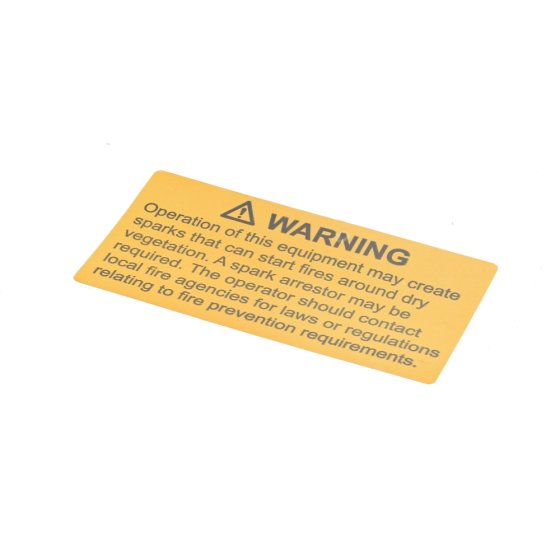 Spark Warning Label for Husqvarna 525BX Leaf Blower - OEM No. 587 24 34-01