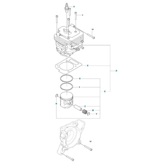 Cylinder Assembly for Husqvarna