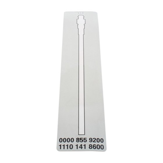 Label (0000 855 9200/1110 141 8600) for Stihl - OEM No. 5911 967 6428
