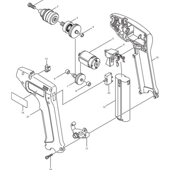 Main Assembly for Makita 6010D
