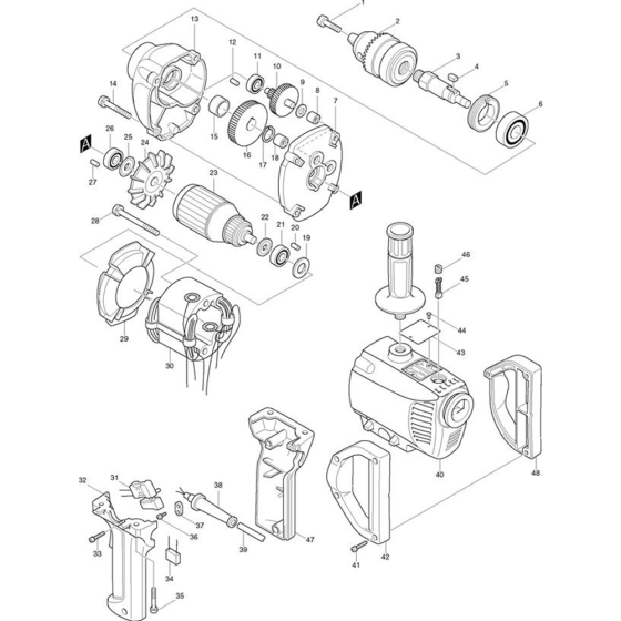 Makita 6013BR Drill Assembly
