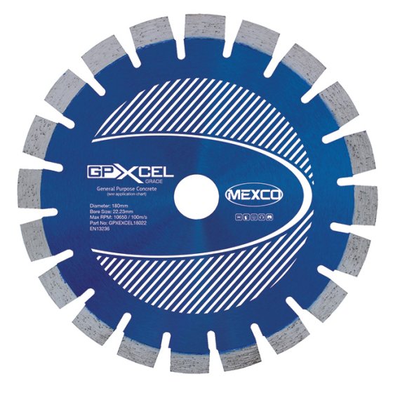 Mexco 180mm Diamond Blade Concrete XCEL Grade
