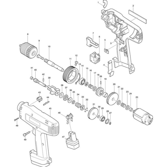 Makita 6200D Drill Assembly