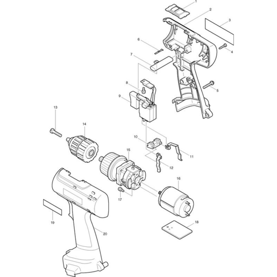 Makita 6227D Drill Driver Assembly