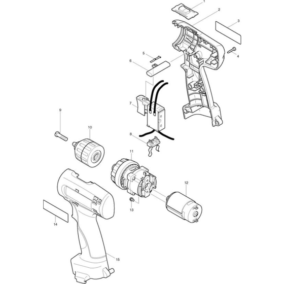 Makita 6260D Drill Assembly