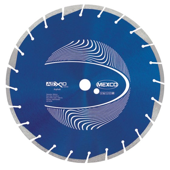 Mexco 350mm Asphalt X10 Grade 25.4mm Diamond Blade Bore