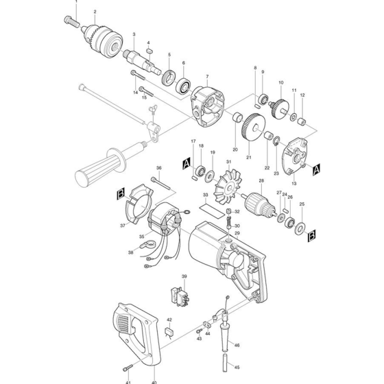 Makita 6300LR Main Assembly