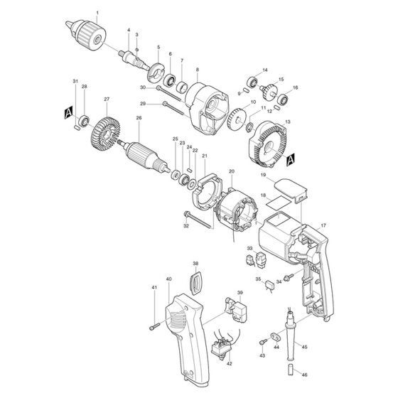 Makita 6402 Screwdriver Assembly