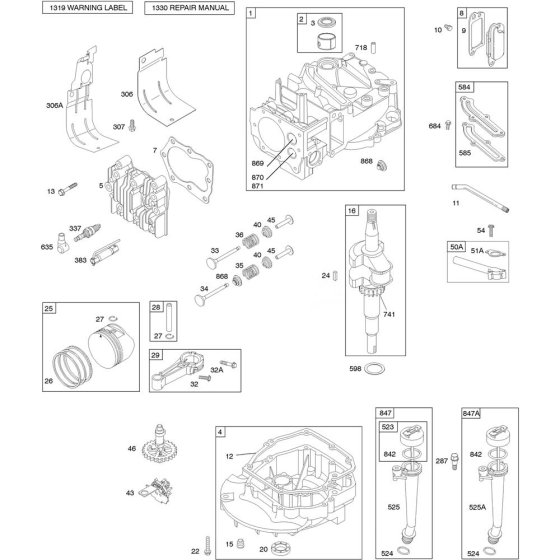 Camshaft, Crankshaft & Cylinder