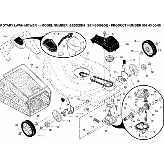 Repair Parts for Husqvarna 6522 SH