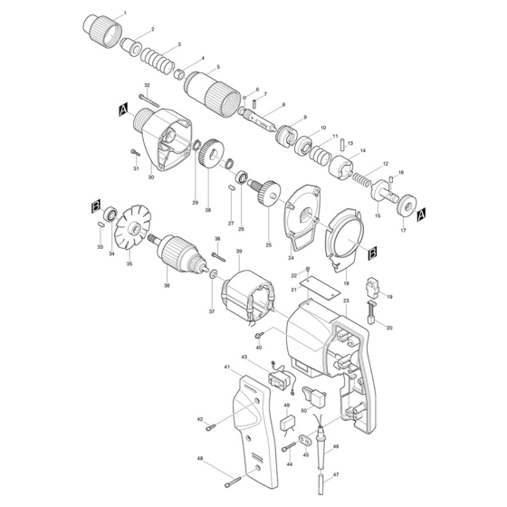Makita 6701B Assembly