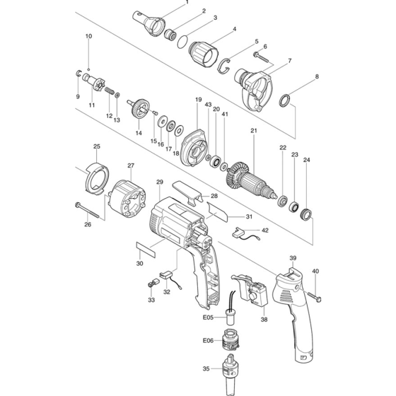 Makita 6825R Main Assembly