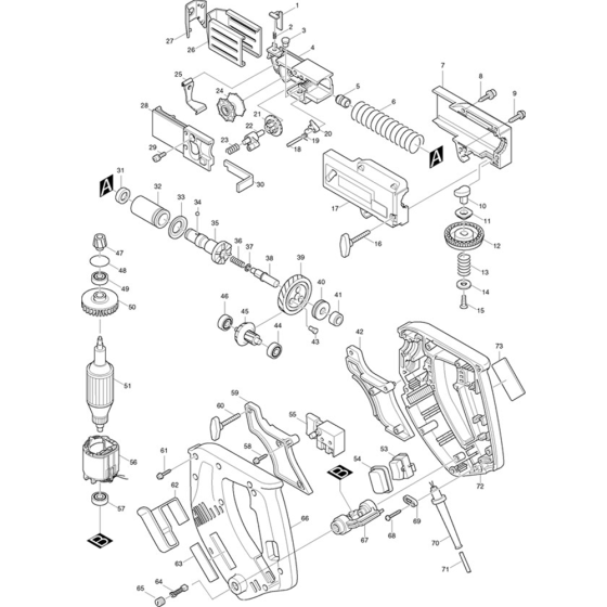 Makita 6834 Screwgun Assembly
