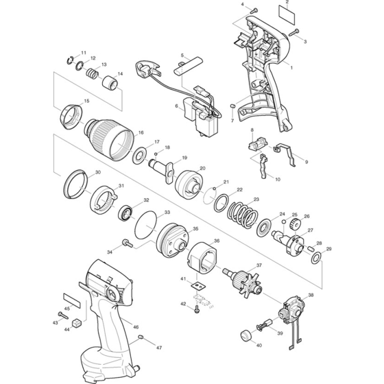 Makita 6935FD Main Assembly