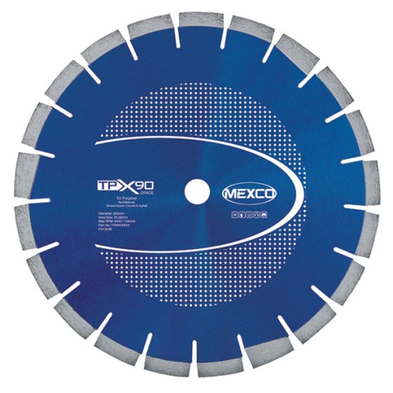 Mexco 300mm Diamond Blade Diamond Blade Tri-Purpose X90 Grade