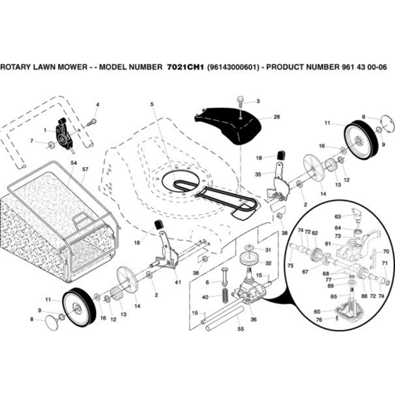 Husqvarna 7021 CH1 Parts