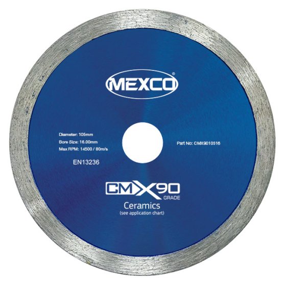 Mexco 105mm Diamond Blade Ceramic X90 Grade