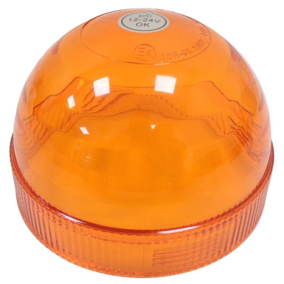 Amber Lens for LED Beacon Dome Shaped 127mm