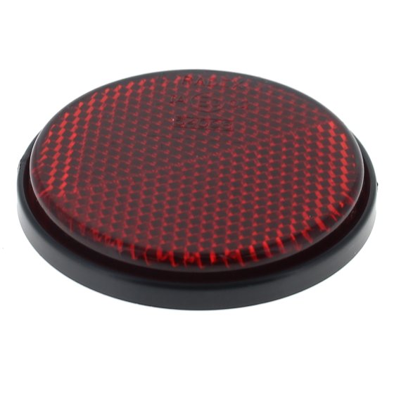Radex Rear Red Round Reflector, Self Adhesive - Diameter 60mm - E Approved
