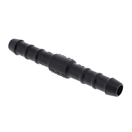 Black 3mm Plastic Straight Hose Joiner/Pipe Connector
