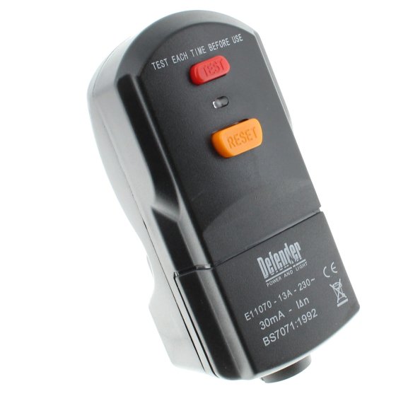 Wireable RCD Plug 13A for Standard 240V Cable - Impact Resistant