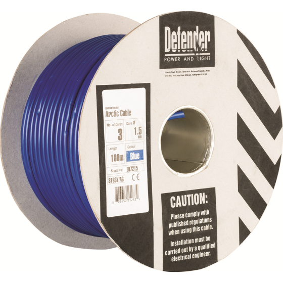 100M Cable Drum 3 Core Blue